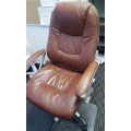 Brown Leather High Back Adjustable Task Chair